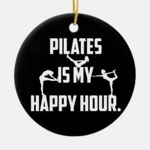 Pilates is mijn gelukkige uur keramisch ornament