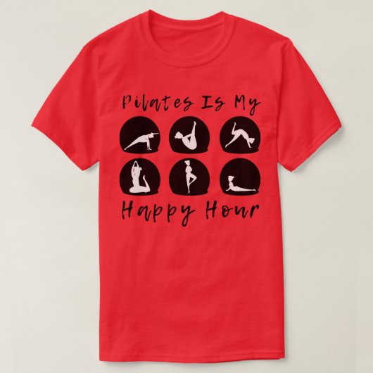 Pilates is mijn Happy Hour 3 T-shirt (Design voorkant)