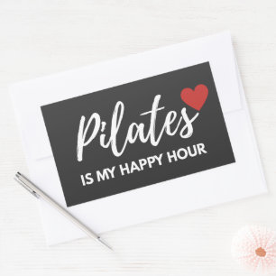 Pilates is mijn Happy Hour Stressverlichting Rechthoekige Sticker