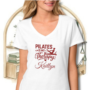 Pilates is Mijn Therapie Gepersonaliseerde naam T-shirt