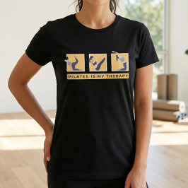 Pilates is Mijn Therapie Motiverende Citat Tshirt