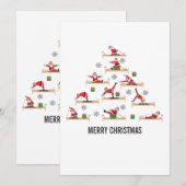 Pilates Kerst Reformer Kerstmis Feestdagenkaart (Voorkant / Achterkant)