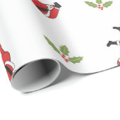Pilates Kerstman Naadloze Kerstpatronen Cadeaupapier (Rol Hoek)