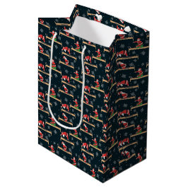 Pilates Kerstman Naadloze Kerstpatronen Medium Cadeauzakje
