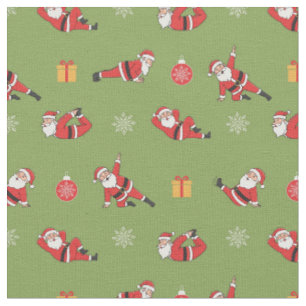 Pilates Kerstman Naadloze Kerstpatronen Stof