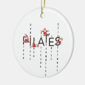Pilates Kerstman Reformer Kerstmis Keramisch Ornament (Links)