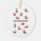 Pilates Kerstman Reformer Kerstmis Keramisch Ornament (Links)