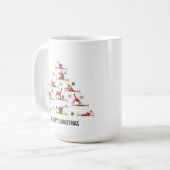 Pilates Kerstman Reformer Kerstmis Koffiemok (Voorkant links)