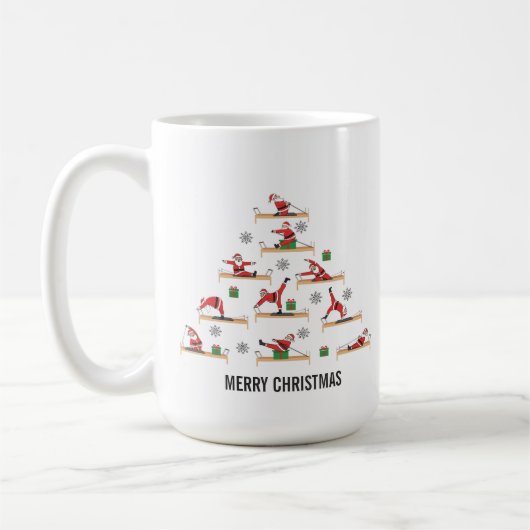 Pilates Kerstman Reformer Kerstmis Koffiemok (Links)