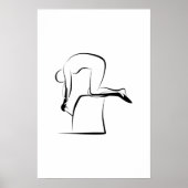 Pilates Knieling Push Down Pose - Wunda Stoel Poster (Voorkant)
