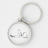 Pilates lange rug armen - Wunda stoel Sleutelhanger (Voorkant)