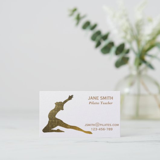 Pilates leraar Pilates instructeur stijlvol Visitekaartje (Staand voorkant)