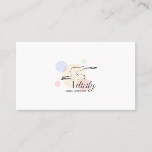 Pilates Letter F Pose | Monogram letter F Pilates Visitekaartje (Voorkant)