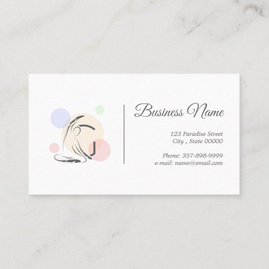 Pilates Letter G Pose | Monogram letter G Pilates Visitekaartje (Achterkant)