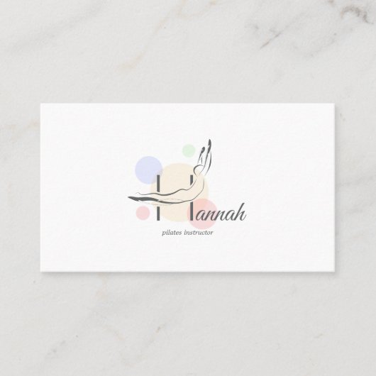 Pilates Letter H Pose | Monogram letter H Pilates Visitekaartje (Voorkant)