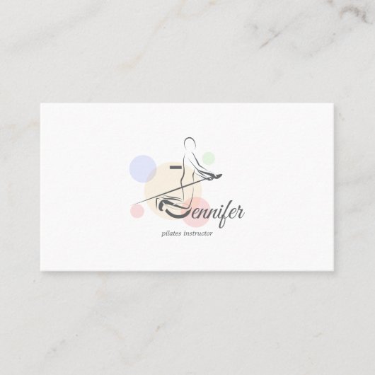 Pilates Letter J Pose | Monogram letter J Pilates Visitekaartje (Voorkant)