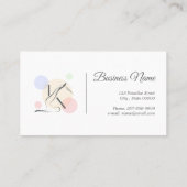 Pilates Letter K Pose | Monogram letter K Pilates Visitekaartje (Achterkant)