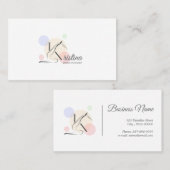 Pilates Letter K Pose | Monogram letter K Pilates Visitekaartje (Voorkant / Achterkant)