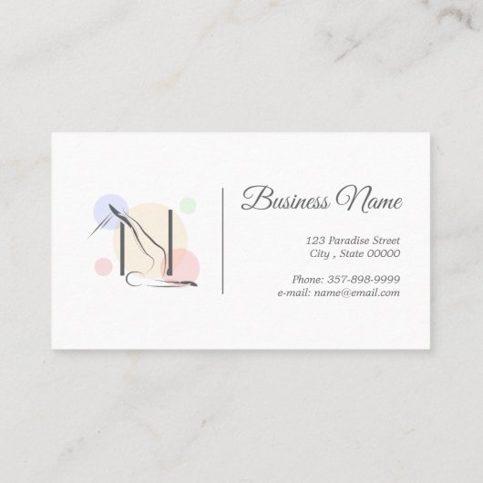 Pilates Letter N Pose | Monogram letter N Pilates Visitekaartje (Achterkant)