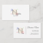 Pilates Letter N Pose | Monogram letter N Pilates Visitekaartje (Voorkant / Achterkant)