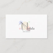 Pilates Letter N Pose | Monogram letter N Pilates Visitekaartje (Voorkant)