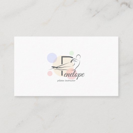 Pilates Letter P Pose | Monogram Letter P Pilates Visitekaartje (Voorkant)