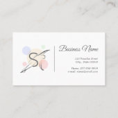 Pilates Letter S Pose | Monogram letter S Pilates Visitekaartje (Achterkant)