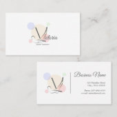 Pilates Letter V Pose | Monogram Letter V Pilates Visitekaartje (Voorkant / Achterkant)