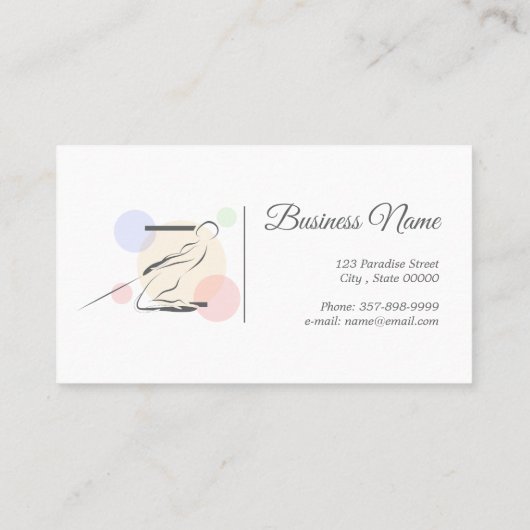 Pilates Letter Z Pose | Monogram letter Z Pilates Visitekaartje (Achterkant)