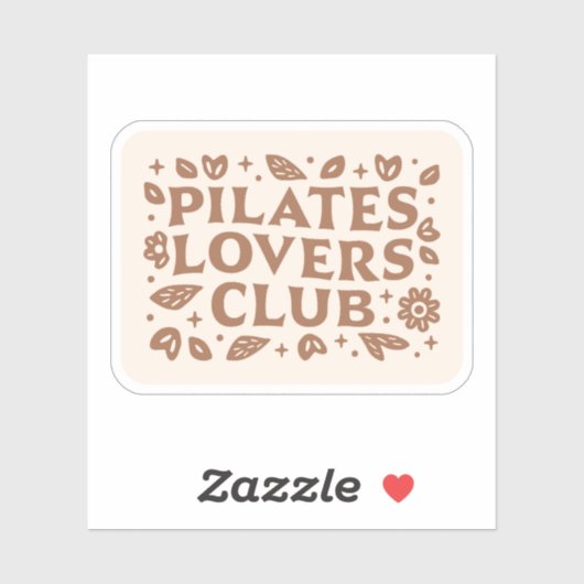 Pilates liefhebbers club esthetiek sticker (Vel)