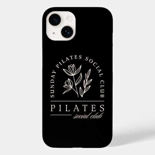 Pilates liefhebbers groep sociale club zwart esthe Case-Mate iPhone case (Achterkant)