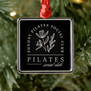 Pilates liefhebbers sociale club zwart metalen ornament