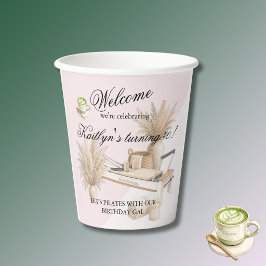 Pilates & Matcha (elke leeftijd) 40ste verjaardags Papieren Bekers