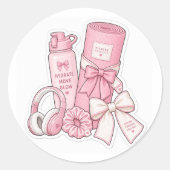 Pilates Meisje Esthetische Sticker (Voorkant)