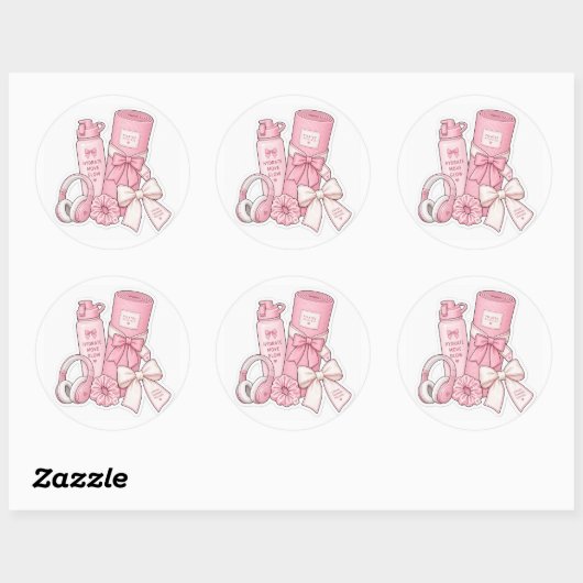 Pilates Meisje Esthetische Sticker (Vel)
