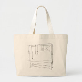 Pilates met Cadillac- en Reformer-illustraties Grote Tote Bag