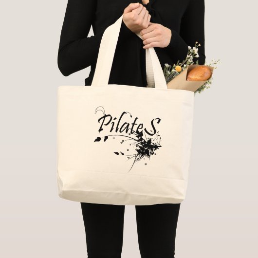 Pilates Method fan! Pilates Art Grote Tote Bag (Voorkant (product))