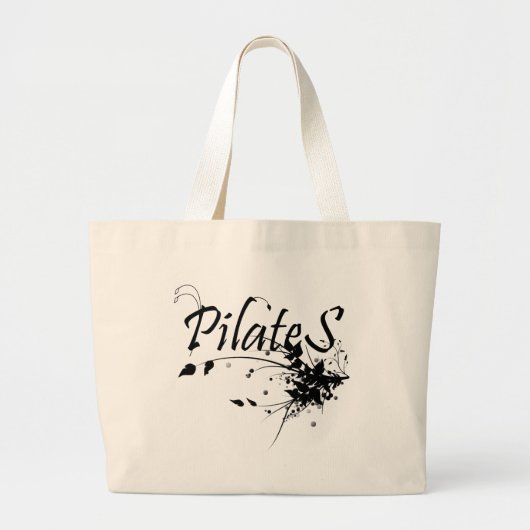 Pilates Method fan! Pilates Art Grote Tote Bag (Voorkant)