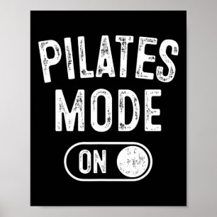 Pilates Modus Aan Grappig Oefenmeester Cadeau Yoga Poster