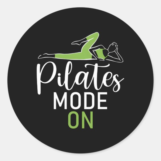 Pilates-modus op Pilates Ronde Sticker (Voorkant)