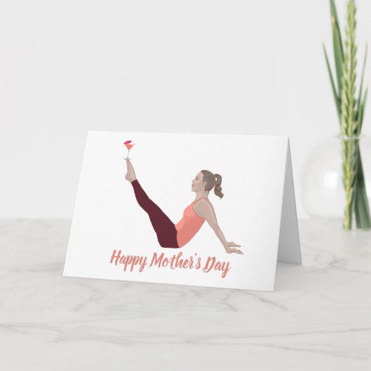 Pilates Moederdag Card Kaart (Voorkant)