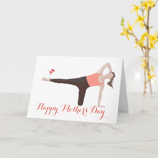 Pilates Moederdag Side Kick Kaart (Gele Bloem)