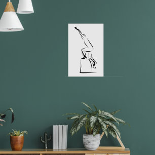 Pilates Mountain Climb Pose - Wunda Stoel Poster