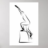 Pilates Mountain Climb Pose - Wunda Stoel Poster (Voorkant)