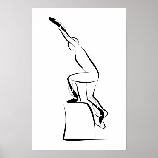 Pilates Mountain Climb Pose - Wunda Stoel Poster (Voorkant)