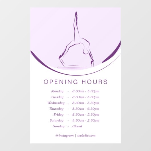 Pilates op de hervormer | Kleur Raamsticker (Vel)