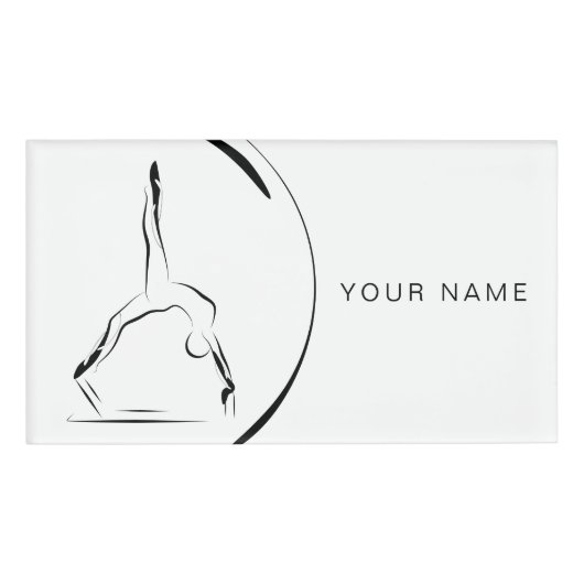 Pilates op de hervormer naambadge (Voorkant)