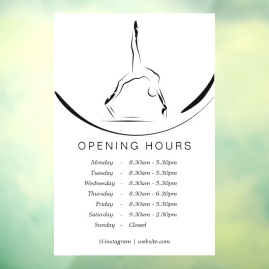 Pilates op de hervormer raamsticker (Vel 3)