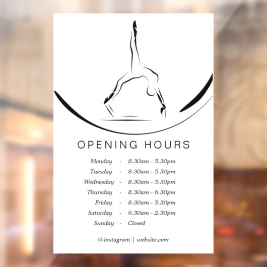 Pilates op de hervormer raamsticker (Vel 2)