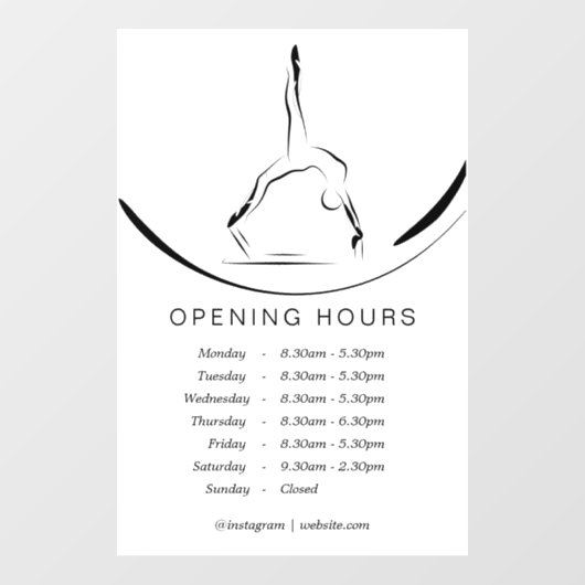 Pilates op de hervormer raamsticker (Vel)